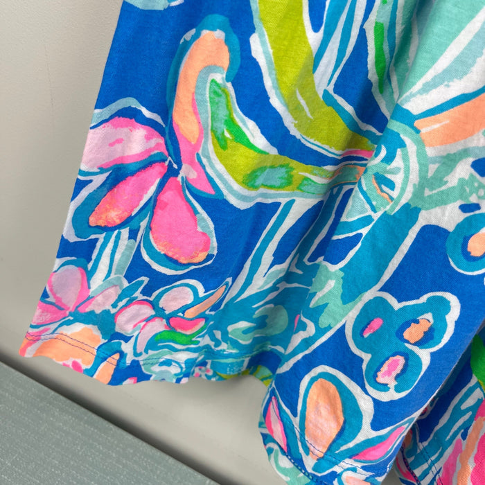 Lilly Pulitzer Girls Pop Up Jungle Hoppin Linn Cold Shoulder Dress Large 8-10