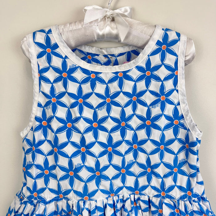 Lilly Pulitzer Girls Sun Dress Coastal Blue Starfruit 7