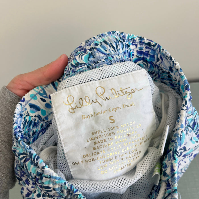 Lilly Pulitzer Junior Capri Trunk Resort White Call My Shell Phone S 4-5