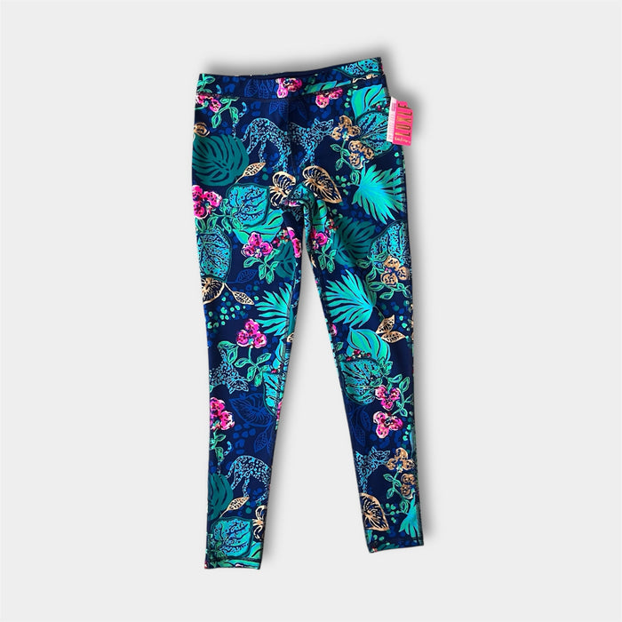 Lilly Pulitzer Luxletic Girls Mini Weekender Legging Low Tide Navy Life of the Party XL NWT