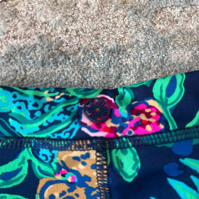 Lilly Pulitzer Luxletic Girls Mini Weekender Legging Low Tide Navy Life of the Party XL NWT