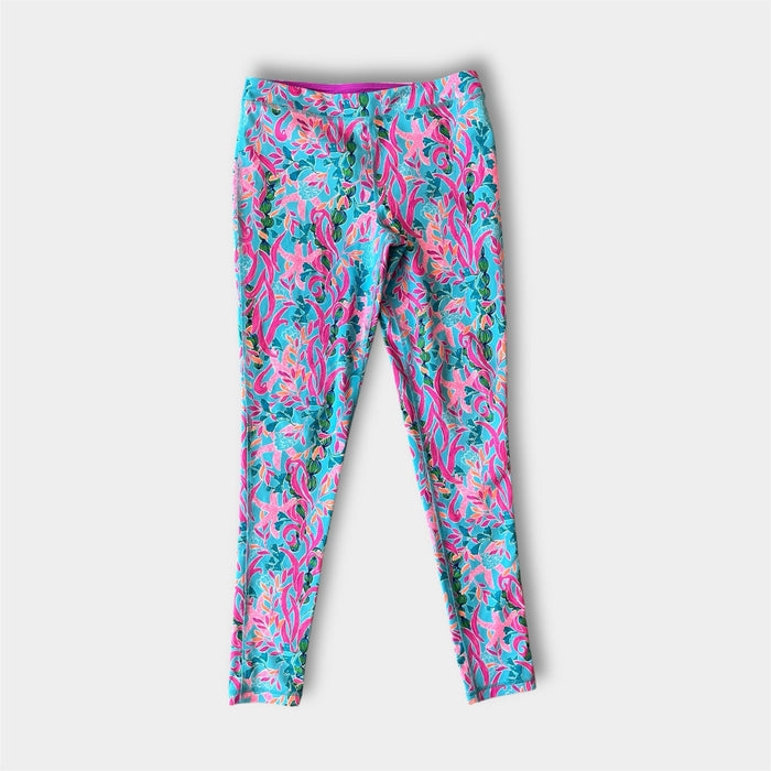 Lilly Pulitzer Luxletic Girls Mini Weekender Legging Multi Seaweed Samba XL 12-14