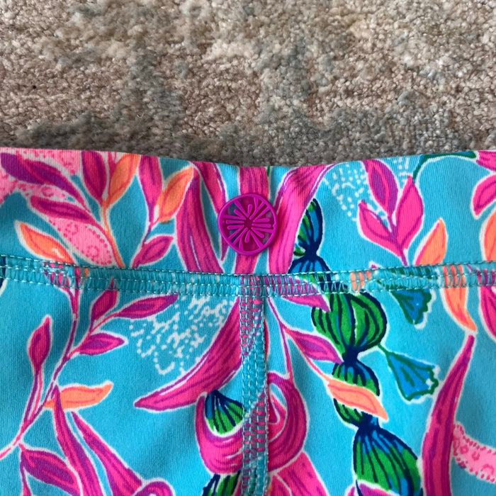 Lilly Pulitzer Luxletic Girls Mini Weekender Legging Multi Seaweed Samba XL 12-14
