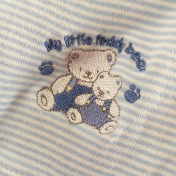 Little Impressions Blue & White Overalls 3-6 Months