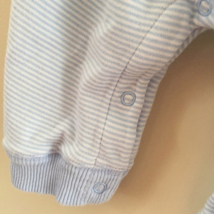 Little Impressions Blue & White Overalls 3-6 Months