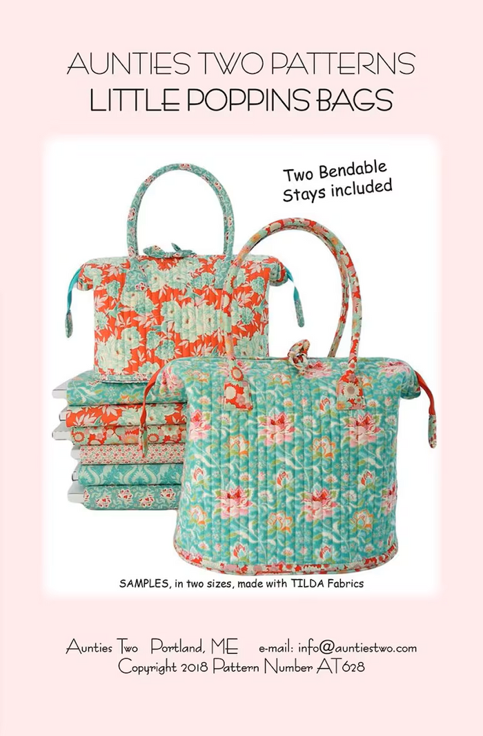 Little Poppins Bag -  Pattern - At628 - Aunties Two Patterns