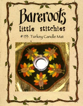 Little Stitchies - Turkeys Candle Mat - Bareroots