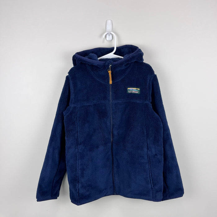 L.L. Bean Kids' Hi-Pile Fleece Jacket Bright Navy Small 8 NWT