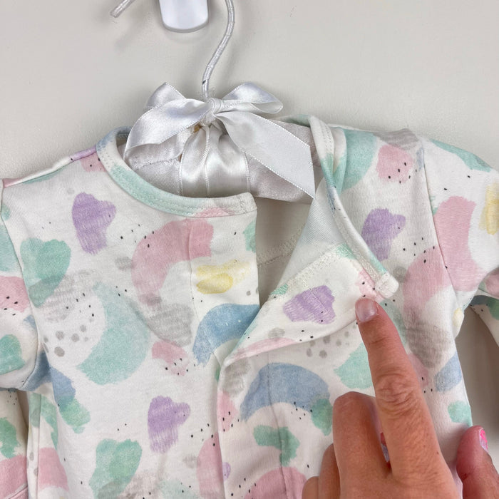 Magnetic Me Pastel Paint Splatter Organic Cotton Footie 3-6 Months
