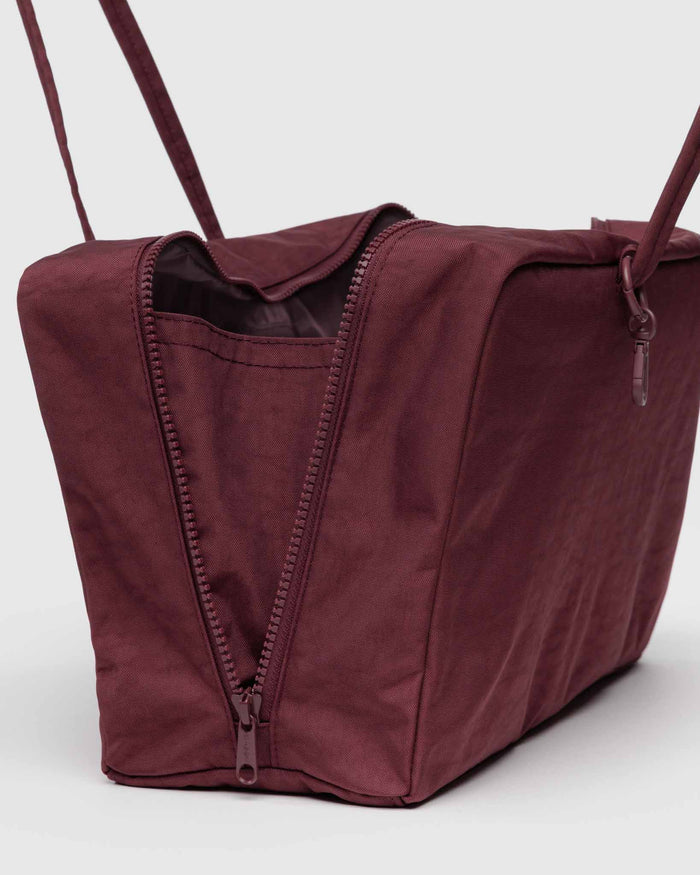 Mahogany Medium Nylon Bowler Bag | BAGGU | Medium Nylon Bowler Bag