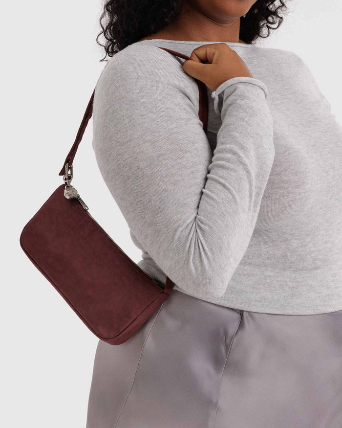Mahogany Nylon Pochette | BAGGU | Nylon Pochette