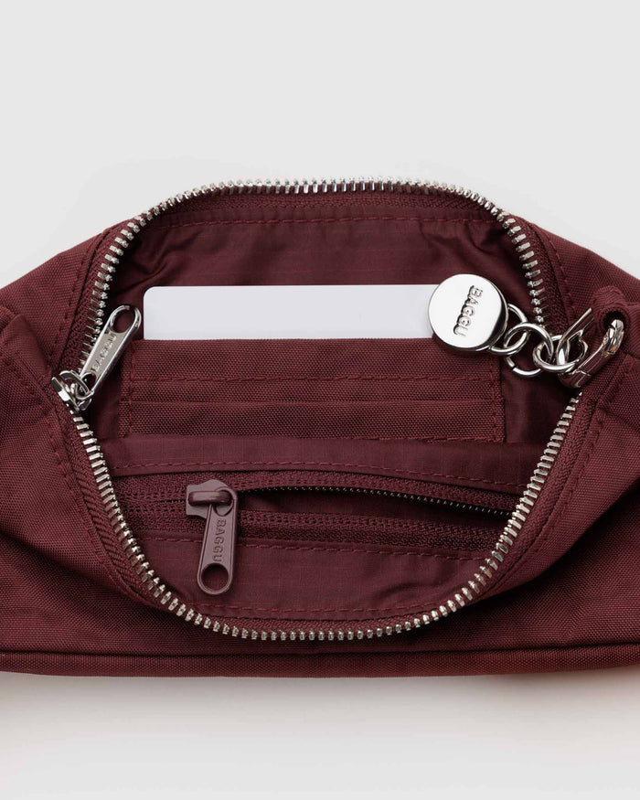 Mahogany Nylon Pochette | BAGGU | Nylon Pochette