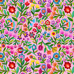 Make Today Beautiful - Pink - Floral - Toss - Qt Fabrics - 29190-P