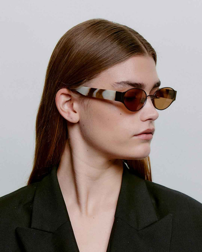 Matte Brown Cookie Dough Bella Sunglasses