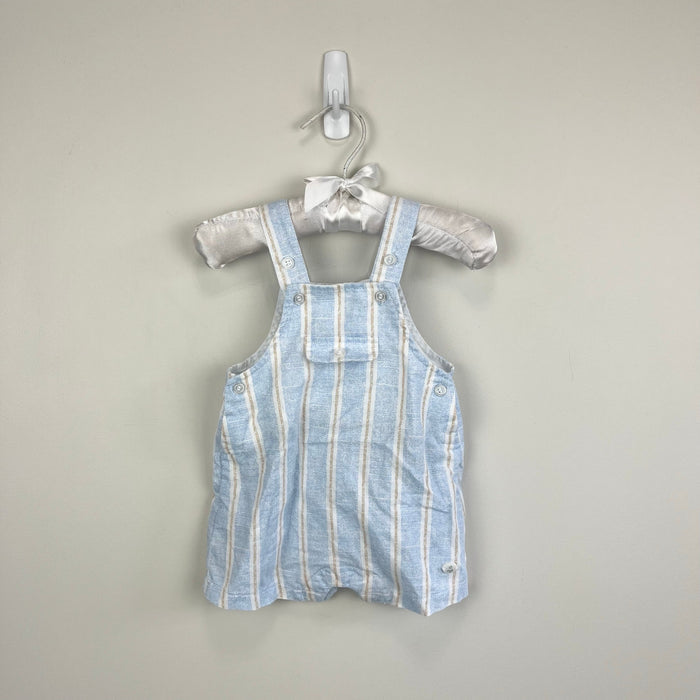 Mayoral Blue Striped Shortall Romper Dungarees 2-4 Months