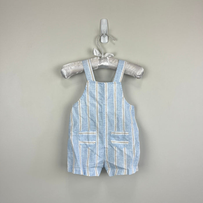 Mayoral Blue Striped Shortall Romper Dungarees 2-4 Months