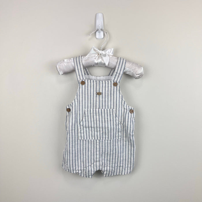 Mayoral Blue Striped Shortall Romper Dungarees 4-6 Months