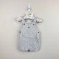 Mayoral Blue Striped Shortall Romper Dungarees 4-6 Months