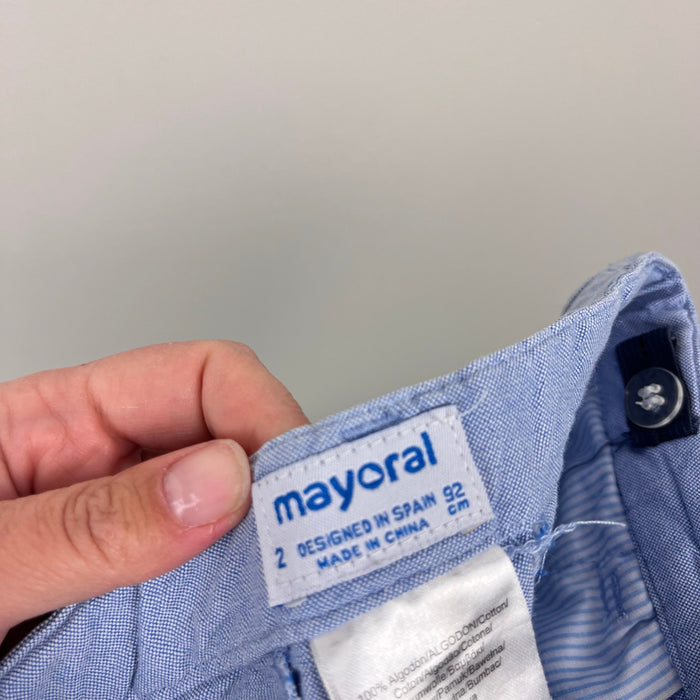 Mayoral Boys Light Blue Dress Shorts 92 cm 2T