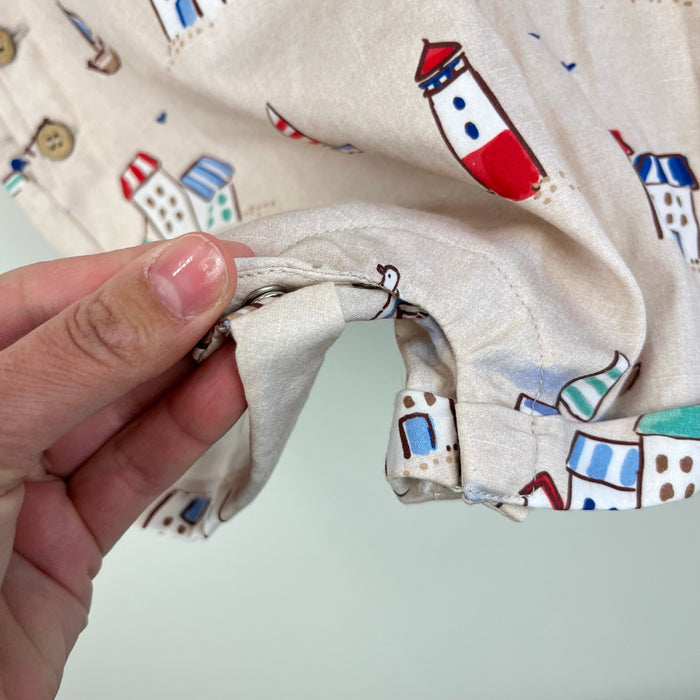Mayoral Printed Two Piece Dungarees and Sun Hat Set 6-9 Months