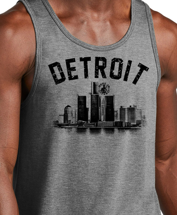Men's Detroit Arch Skyline Triblend Tanks
