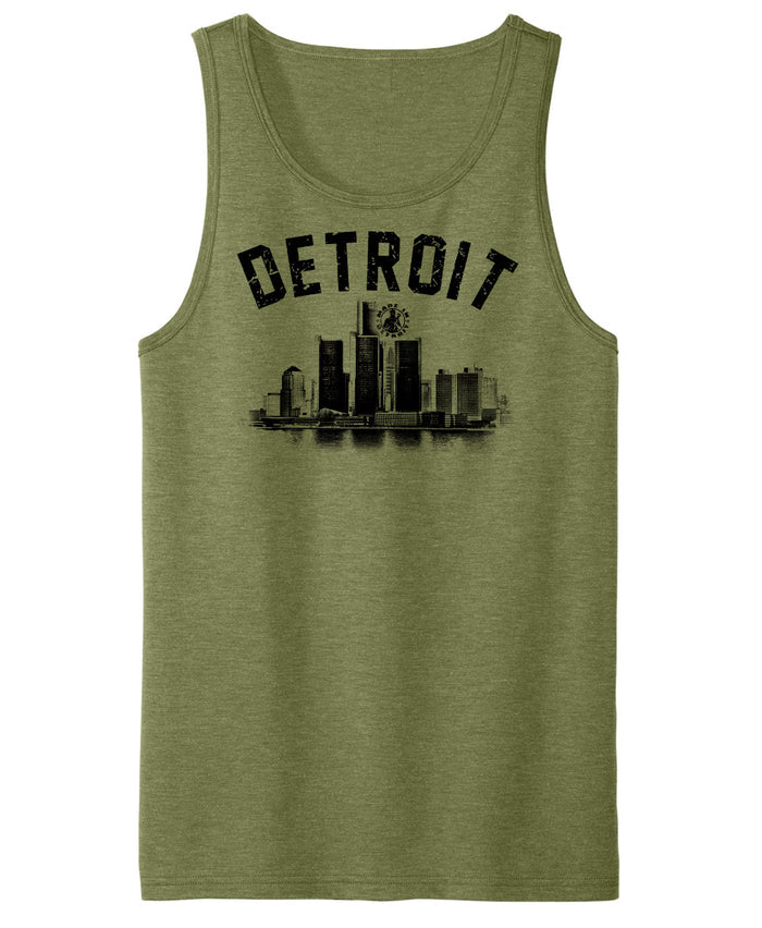 Men's Detroit Arch Skyline Triblend Tanks