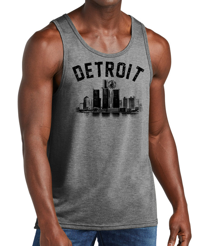 Men's Detroit Arch Skyline Triblend Tanks