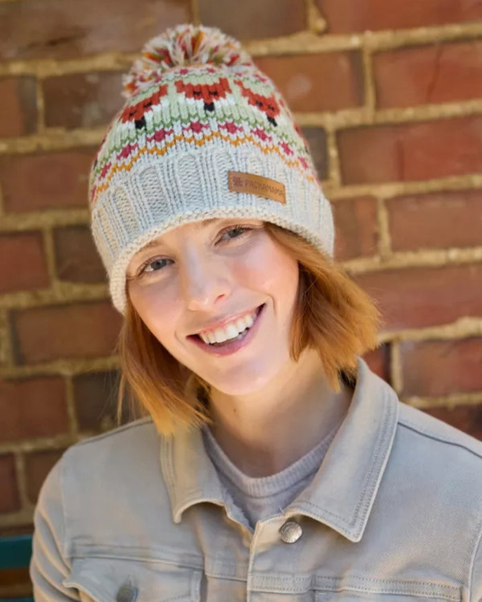 Merino Fox Bobble Beanie Pachamama