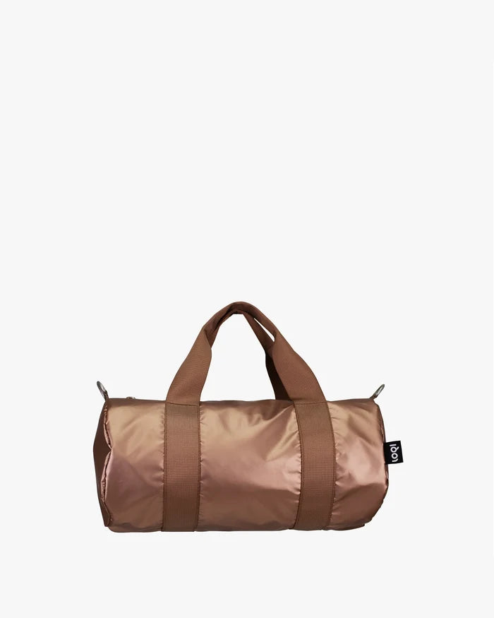 Metallic Matt Rose Mini Weekender Bag | LOQI | Mini Weekender