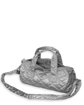 Metallic Silver Puffy Medium Bag | LOQI | Recycled Bag