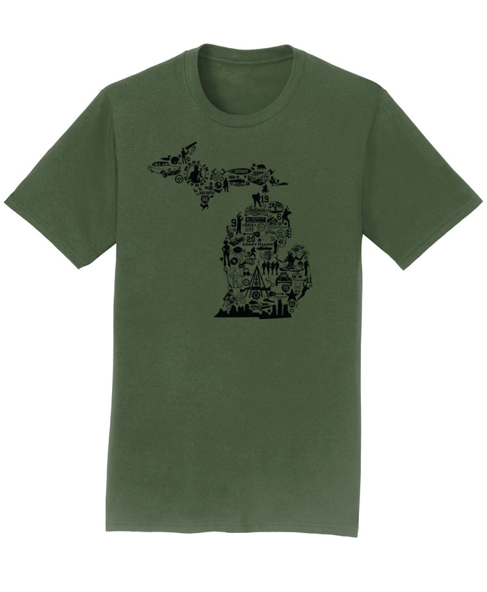 Michigan Collage Shirts