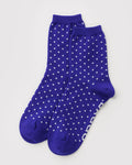 Micro Blue and White Polka Dot Crew Sock | BAGGU | Crew Sock
