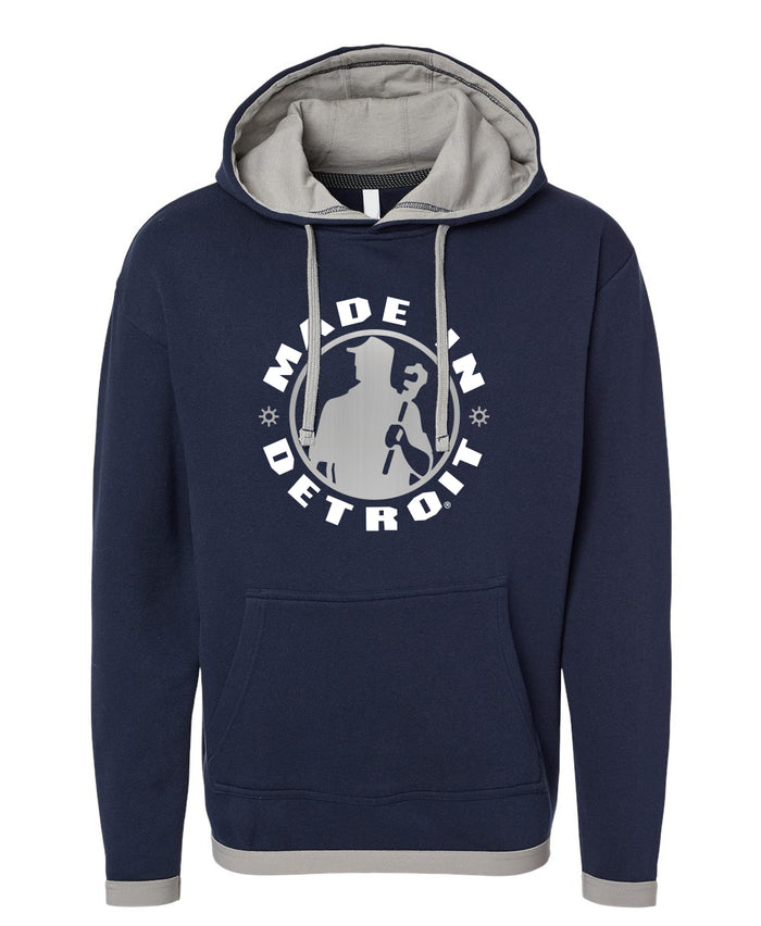 MID Navy Contrast Pullover (3X Only)