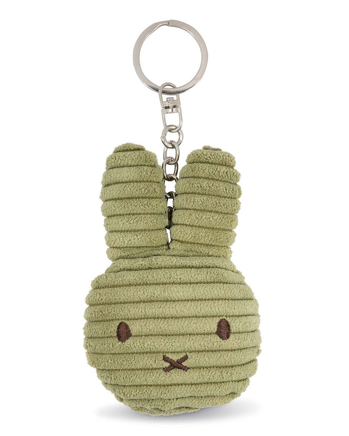 Miffy Flat Keyring / Bag Charm in Olive Corduroy | Miffy Keyring + Bag Charm