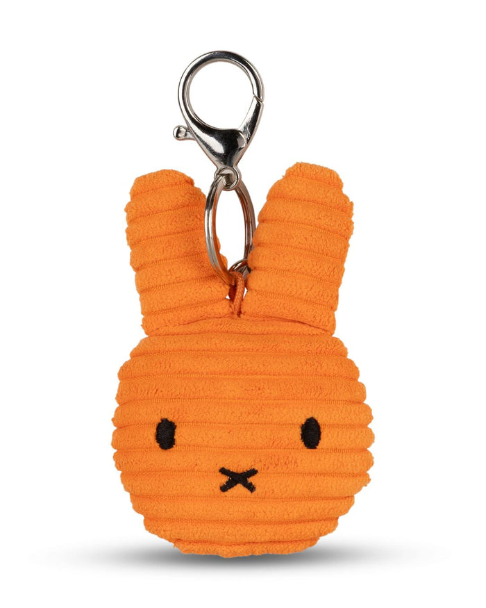 Miffy Flat Keyring / Bag Charm in Orange Corduroy | Miffy Keyring + Bag Charm