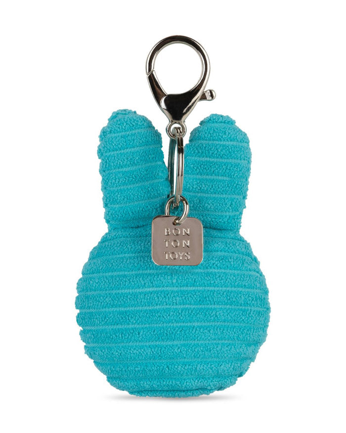 Miffy Flat Keyring / Bag Charm in Teal Corduroy | Miffy Keyring + Bag Charm