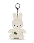 Miffy Four Leaf Clover Corduroy Keychain Off White