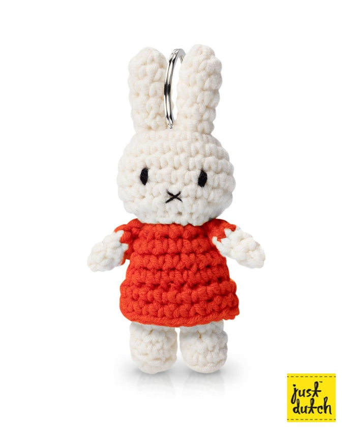 Miffy Handmade Crochet Keyring in Red | Miffy Keyring + Bag Charm