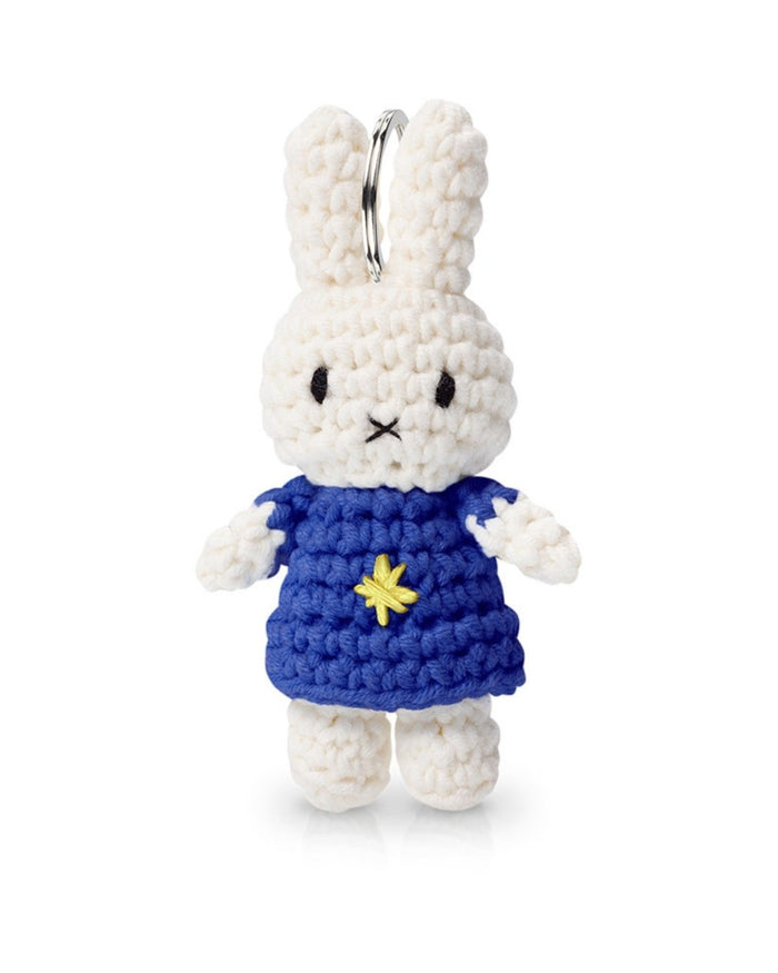 Miffy Handmade Crochet Keyring in Starry Night Dress | Miffy Keyring + Bag Charm