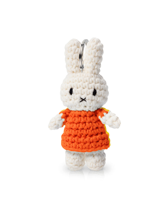 Miffy Handmade Crochet Keyring in Orange | Miffy Keyring + Bag Charm