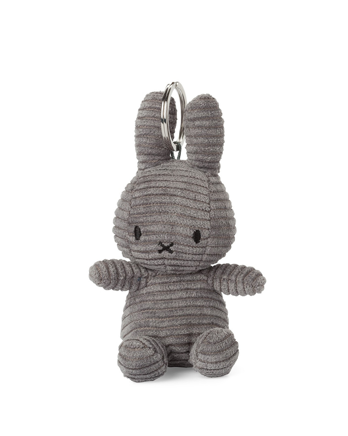 Miffy Keyring / Bag Charm in Grey Corduroy | Miffy Keyring + Bag Charm