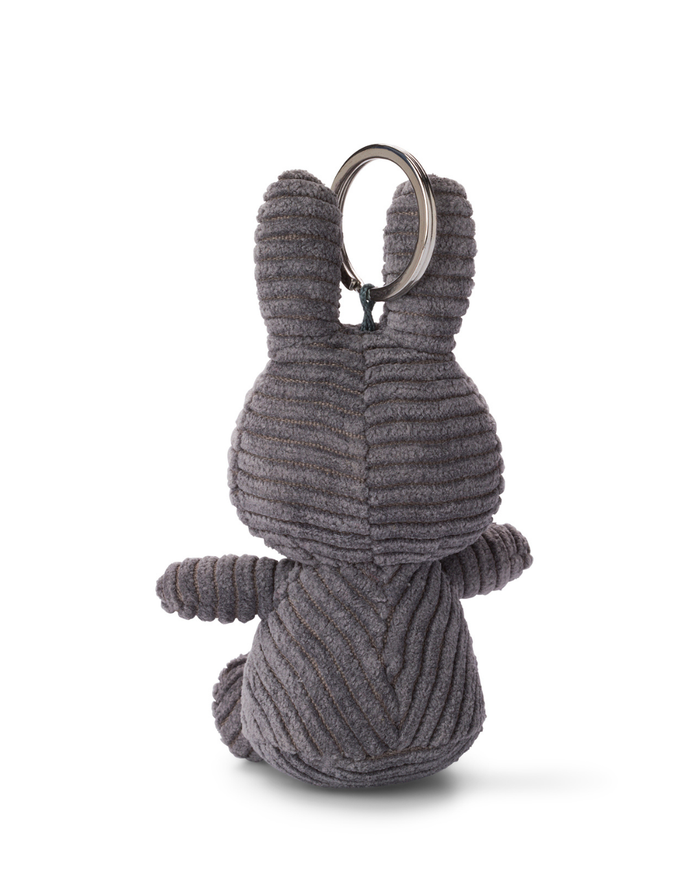 Miffy Keyring / Bag Charm in Grey Corduroy | Miffy Keyring + Bag Charm