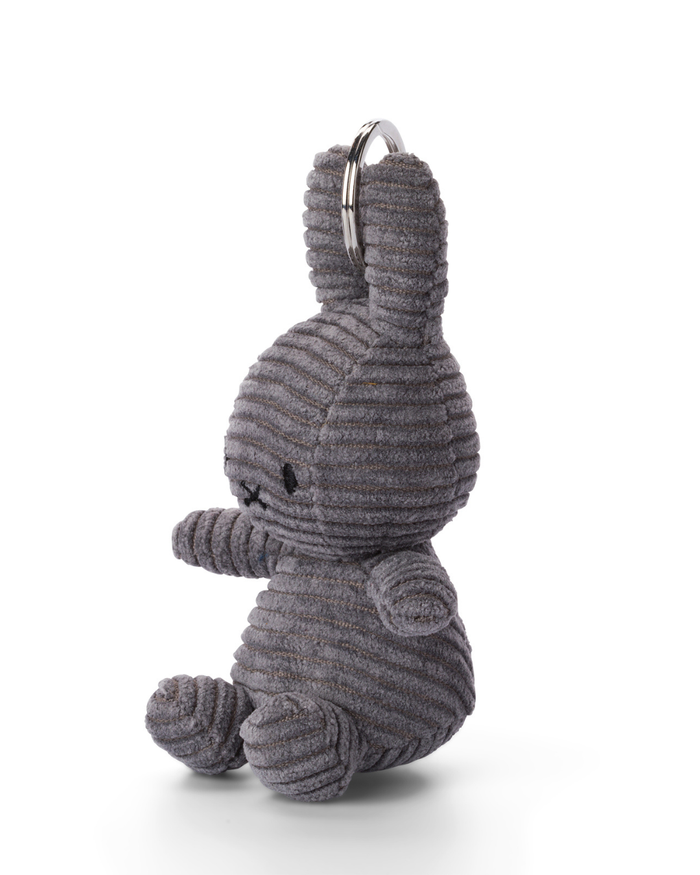 Miffy Keyring / Bag Charm in Grey Corduroy | Miffy Keyring + Bag Charm
