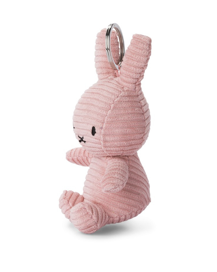 Miffy Keyring / Bag Charm in Pink Corduroy | Miffy Keyring + Bag Charm