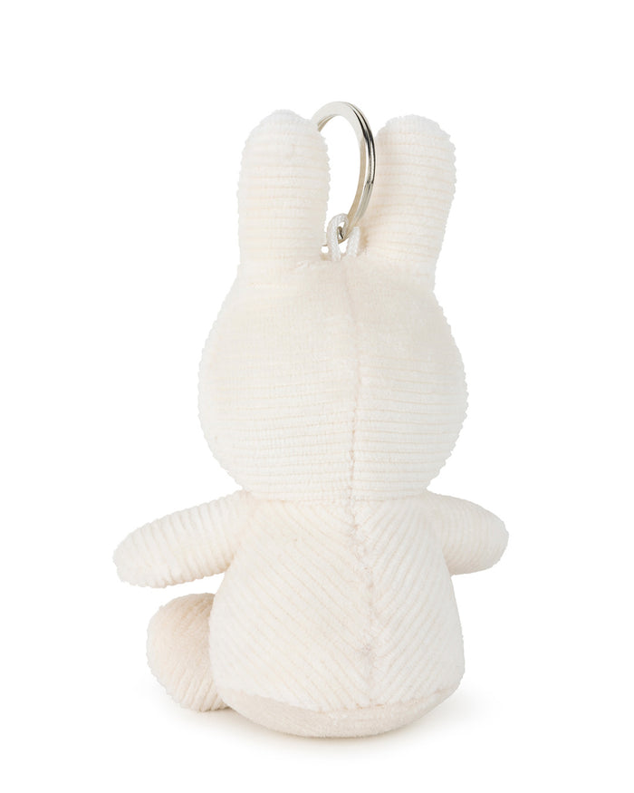 Miffy Keyring / Bag Charm in Rainbow White Corduroy | Miffy Keyring + Bag Charm