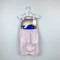 Mini Boden Appliqué Whale Woven Romper Ivory/Pink Ticking Whale 2-3 NWT