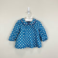 Mini Boden Blue Polka Dot Tunic 3-6 Months