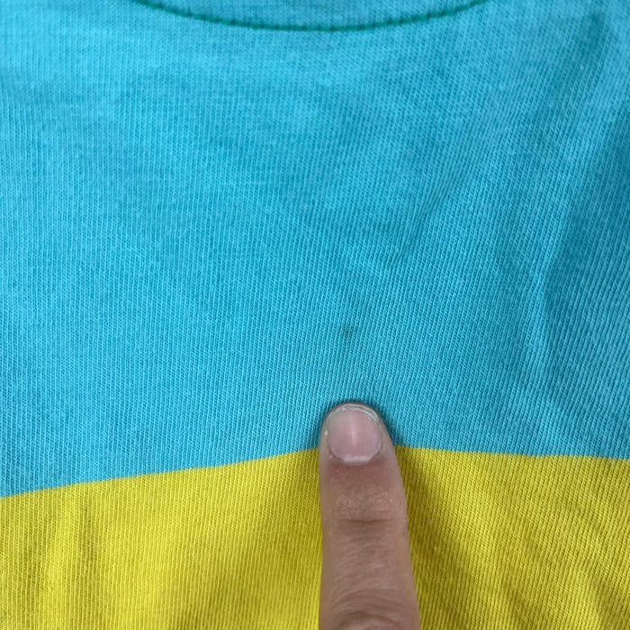 Mini Boden Chunky Rainbow Striped Short Sleeve Breton Tee Shirt 3-4