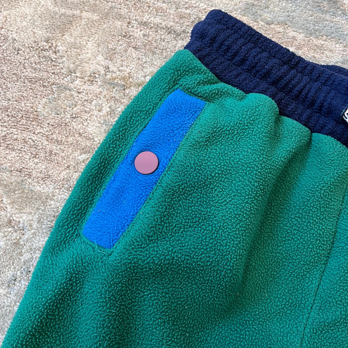 Mini Boden Cosy Fleece Joggers Green Blue 7-8