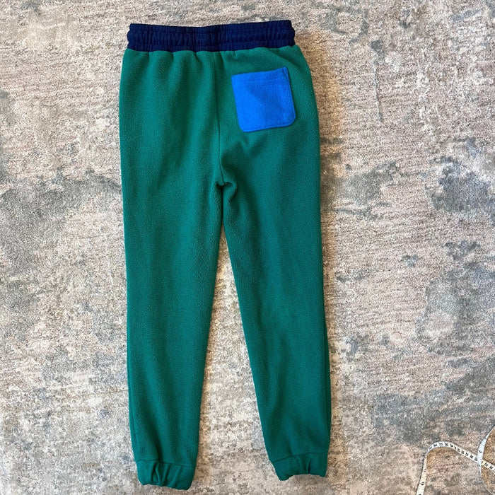 Mini Boden Cosy Fleece Joggers Green Blue 7-8